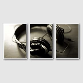 Framed Canvas Wall Art for Living Room, Bedroom Microphone Canvas Prints for Modern Home Decoration Ready to Hang - 16"x24"x3 Panels