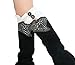 VAMEI Womens Leg Warmers Crochet Knit Boot Cuffs Medium Buttons Socks