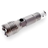 KENO Rechargeable LED Flashlight with 12/24V Car Cigarette Lighter Charge, 300Lumen Outdoor Vehicles Survival Tool, Bright Portable Emergency Car Flashlight/Torch with 16340 Battery Included
