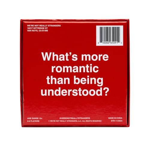 WE'RE NOT REALLY STRANGERS Couples Edition Card Game - 150 Conversation Cards for Couples - 2 Player Game for Memorable Date Nights & Game Nights, Ages 15+, 2 Players