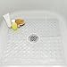 Evelots Square Shower Mat-Large-Drain Hole-Non Slip-Super Thick-164 Suction Cups