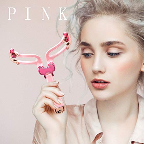ZRO Eyebrow Stencils Reusable Make Up Eyebrow Template, Folding Adjustable 3 Eyebrow Shapes Stencils Makeup Model Shaping Template Eyebrow Tool (Pink)