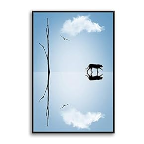 Framed Canvas Wall Art for Living Room, Bedroom Sky Canvas Prints for Modern Home Decoration Ready to Hang - 16"x24" inches