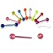 SQdeal 10PCS MUL-COLOR TONGUE NIPPLE RING FLEXIBLE ACRYLIC BALL BARBELLS BODY PIERCING