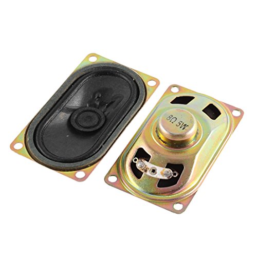 5W 8Ohm Metal Housing Magnet Type Speaker Loudspeaker 70x40mm 2pcs