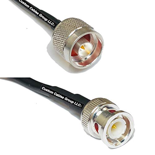 50 feet RG58 Silver Plated N Male to BNC Male RF Coaxial Cable
