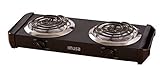 IMUSA USA GAU-80306 Electric Double Burner 1500-Watts , Black (Kitchen)