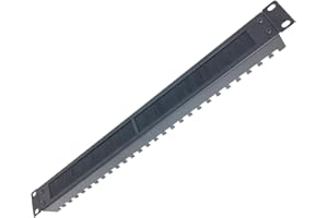 QiaoYoubang 1U Brush Cable Manager Horizontal Rack Mount Cable Management Panel with Tidy Brush Slot for Cable Entry for 19-inch Server Rack or Network Cabinet, Disassembled