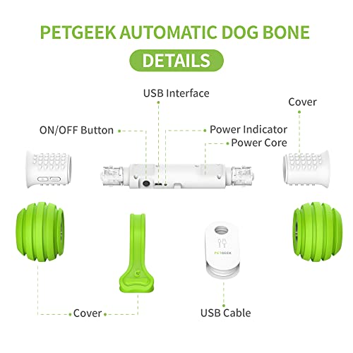 PETGEEK Automatic Dog Bone Toy, Smart Interactive Pet Toys for boredoms