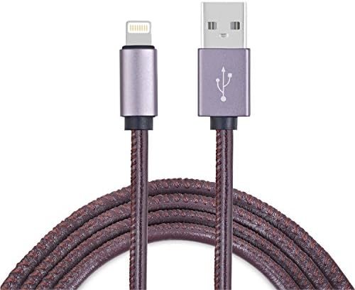 Lightning Cable AISBR iphone USB Fas Data Sync Transmission 3.3FT PU Leather 2A Current Quick Charge Powerline for iPhone7/7Puls/6S/5C/Pad/Air/ Pro iPod/touch (brown)