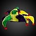 LED Light Up Mardi Gras Dragon Tail Jester Party Hat