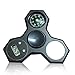 Fidget Spinner Light Up Compass Clock LED Flash Hand Spinner 3 in 1 Focus Toys Hybrid Ceramic Bearing Ultra Durable (Black)