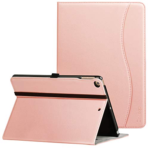 Ztotop Case for New IPad 9.7 Inch 2018/2017,Premium PU Leather Business Slim Folding Stand Folio Cover with Auto Wake/Sleep,Pencil Holder and Multiple Viewing Angles,Rose Gold