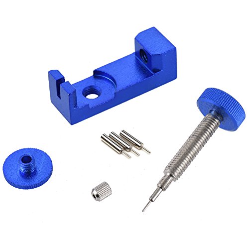 Warmstor Watch Repair Tool, Watch Band Link Strap Pin Remover Repair Tool Kit (Blue) with 3-Pack Extra Pins - Thumbnail 5