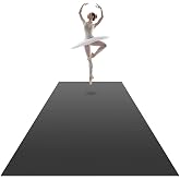 VEVOR Dance Floor Roll, 1.5mm PVC Dance Flooring Marley Dance Practice Floor Portable Grey/Black Roll Out Dance Floor Non-Slide &amp; Wearproof Dance Mat for Ballet(6.6 x 15.7 ft, 6.6 x 49.2 ft)