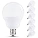 JandCase LED Globe Candelabra Light Bulbs, 2W(25W Equivalent), 250lm, Soft White 3000K, LED Bulbs for Ceiling Fan, E12 Base, Tiny G14 Bulbs, Not Dimmable, 6 Pack