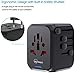 Travel Adapter, CHUNNUO Universal International Power Adapter, Worldwide All in One AC Outlet Power Plug Adapter 3 USB + 1 Type C Charging Ports for USA UK AUS European 200 Countries