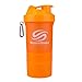 SmartShake Original Bottle, 20 oz Shaker Cup, Neon Orange