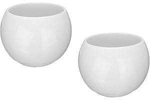 HARFINGTON 2pcs Handmade Tea Bowls 150ml / 5oz Ice Crack Decoration Chinese Japanese Teacup Ceramic Gong Fu Tea Set for Offic