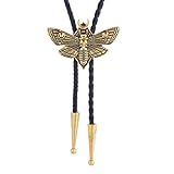 Western Bolo Tie for Men Death Head Moth Cowboy