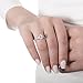 BERRICLE Rhodium Plated Sterling Silver Cushion Cut Cubic Zirconia CZ Solitaire Engagement Ring