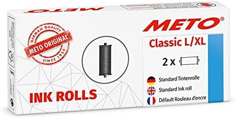 Meto Ink Rolls for the Meto Classic L XL Price Gun (for 32x19 mm & 29x28 mm Labels) 2 Ink Rolls, Black, 32x19, 29x28