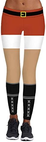 Girls' Fall Xmas Socks Print Holiday Leggings Wide Waist Full Length Tights S/M