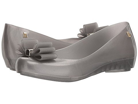 Melissa Womens Ultragirl Sweet + Jason Wu Ballet Flat Silver Medium Size 6