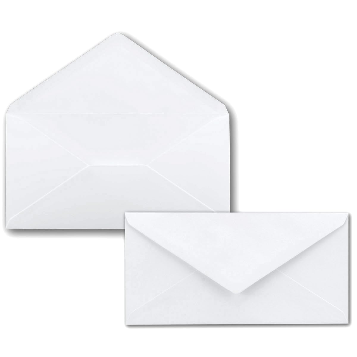 "FarbenFroh by GUSTAV NEUSER" 50 envelopes white/bright white DIN long 110 x 220 mm (11 x 22 cm) wet-glued without window Ideal for invitation cards FarbenFroh series