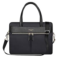 Cartinoe Laptop Tote Bag,Slim Laptop Bag,Waterproof Laptop Briefcase,Laptop Shoulder Bag,Business Work Shoulder Briefcase Handbag for Women Men Fits 14 15 inch MacBook Ultrabook, Black