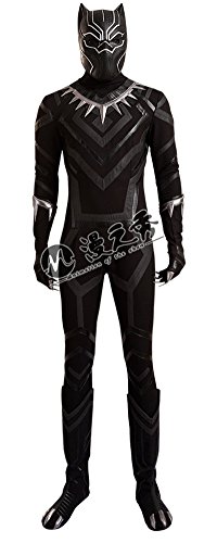 Mtxc Men's Captain America: Civil War Cosplay Costume Black Panther Full Set