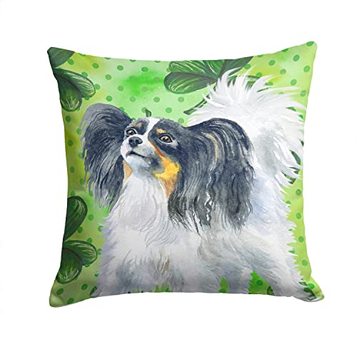 Caroline's Treasures BB9831PW1414 Papillon St Patrick's Fabric Decorative Pillo…