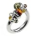 Ian and Valeri Co. Multicolor Amber and Sterling Silver Adjustable Designer Ring