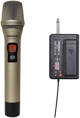 Freeboss FB-U03 One Way 100 Channel UHF Wireless Microphone with Metal Handheld