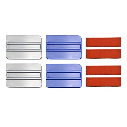 YUNPENG Vehicle Plastic Felt Edge Squeegee Kit 4Pcs Scrapers for Car Vinyl Wrapping, Window Film Tint, Decal, Sticker or Glass Cleaning Home Wallpaper Installation Easy Application - Thumbnail 7