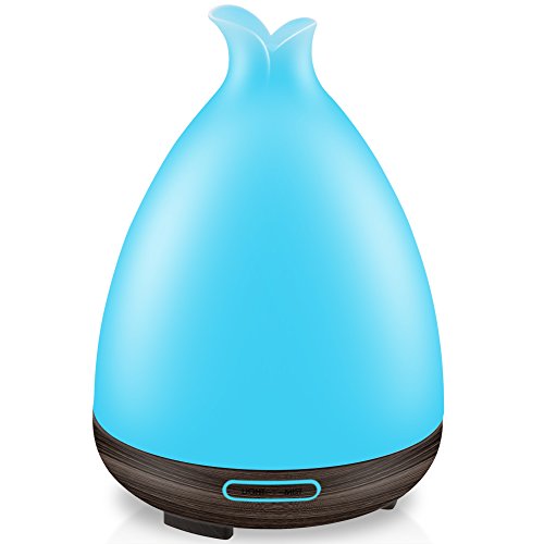 URPOWER Essential Oil Diffuser, Wood Grain Base Oil Diffuser for Essential Oils Auto Shut-off Diffu