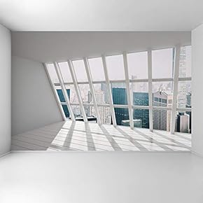 Wall Mural 3D Cityscape Removable Wallpaper Wall Sticker for Bedroom Living Room - 66x96 inches