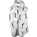 Fashion 9 Color Animal Dachshund Dog Print Scarf Pashmina Women Scarves (White)