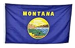 Shop72 US Montana State Flags - Montana Flag - 3x5' Flag From Sturdy 100D Polyester - Canvas Header Brass Grommets Double Stitched From Wind Side