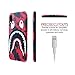 Case for iPhone XR 2018: Shark Face Case Street Fashion Luxury Flexible Durable Designer Protective TPU Cover/Bumper/Skin/Cushion with Wrist Strap (fits 6.1