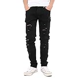 Just No Logo Men’s Skinny Hipster Skinny Ripped Gothic Jeans(36W)