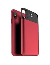 Funda de batería para iPhone X Qi inalámbrica de carga   delgada funda de cargador portátil recargable extendida batería con certificado Apple funda de carga protectora compatible iPhone X (5,8 pulgadas)