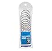 Amazer Shower Curtain Rings, Shower Curtain Hooks Rust Proof Metal Wide Shower Curtain Rings Hooks for Bathroom Shower Rod Curtains, Polished Chrome, Set of 12