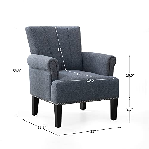 YOLENY Living Room Accent Chair with Armrests, Modern Accent Chair