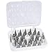 Ateco 29 Piece Cake Decorating Set, Includes 26 Stainless Steel Tubes, 1 Standard Coupler, 2 Flower Nails in Hinged Storage Box