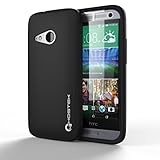 HTC One Mini 2 Case, Ghostek Blitz Series Slim Premium Protective Hybrid Impact Hard Cover Carrying Case With Screen Protector | Rubberized Trim | Non-Slip Grip Smooth Matte Coat | Ultra Fit (Black)