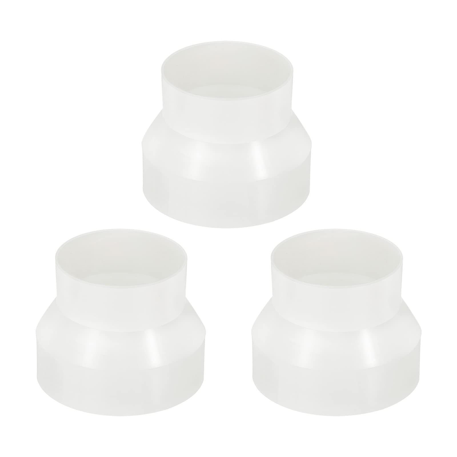 PATIKIL 4" to 3" Duct Reducer, 3 Pack ABS Ducting Airflow Tube Increaser Adapter Pipe Fitting for HVAC Heating Cooling Air Ventilation Systems