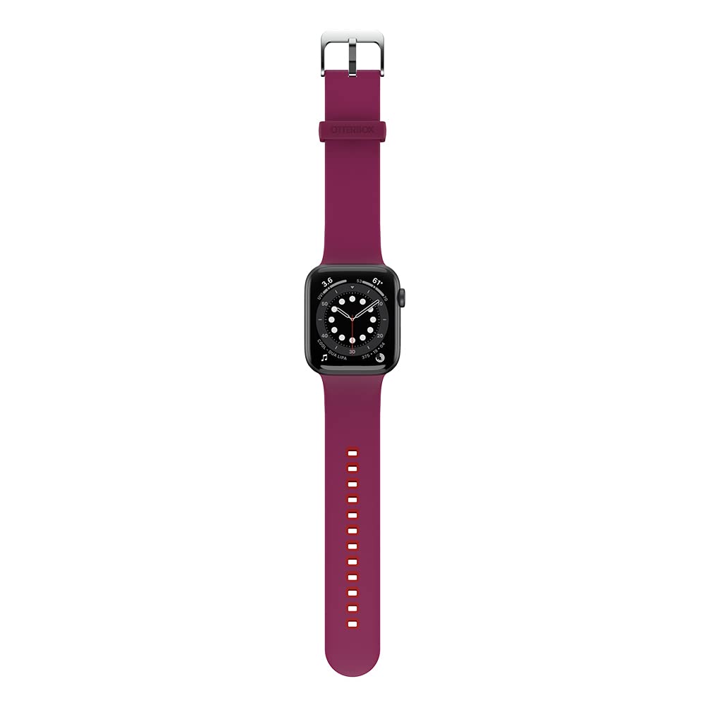 OtterBox All Day Watch Band for Apple Watch 44/45/46mm, Replacement Durable Soft Touch Silicone Strap for Apple Watch, Pink/Red