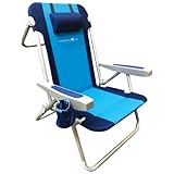 Caribbean Joe Folding Beach Chair, 5 Position