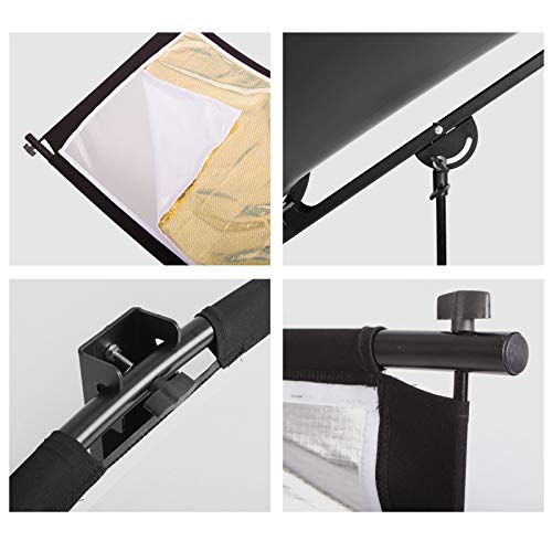 Selens 4 in 1 Reflektor 60x180cm U Form Gebogener Reflektoren Einstellbarer Beleuchtungs Diffusor mit Schwarz/Weiß/Gold/Silber Reflectors Tragetasche für Fotografie Fotostudio Porträt Catch Light – Bild 8